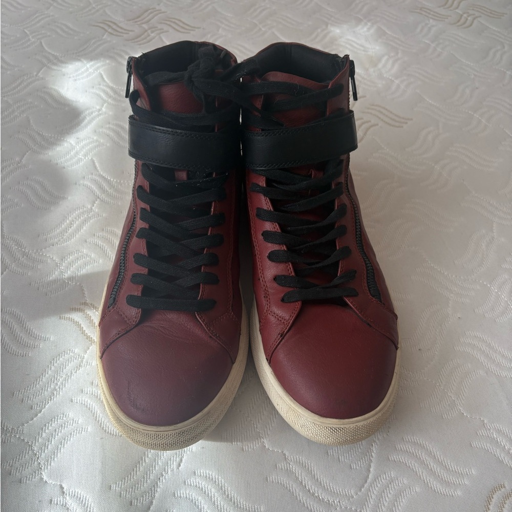 Men's Red High-Top Sneakers